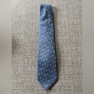Vineyard Vines Nautical Blue Tie with Sailboats